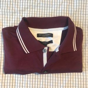 Banana Republic Luxury Polo Maroon Size Medium